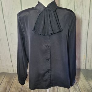 Vintage Removable Fan Collar Button-up